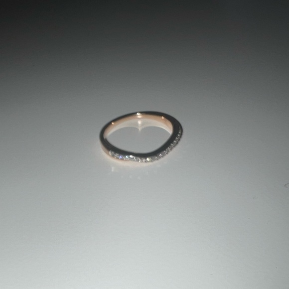 Rose gold wedding band *real diamonds - Picture 1 of 1